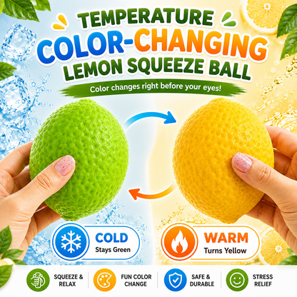 Crunchy Lemon Squishy - Color Changing Crispy Lemon Stress Ball for Anxiety Relief Toy Squeeze Shapeable for Adults Nirvana Guru