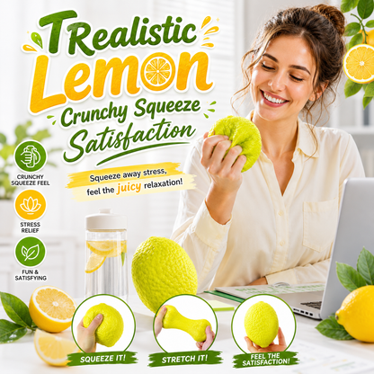 Crunchy Lemon Squishy - Color Changing Crispy Lemon Stress Ball for Anxiety Relief Toy Squeeze Shapeable for Adults Nirvana Guru