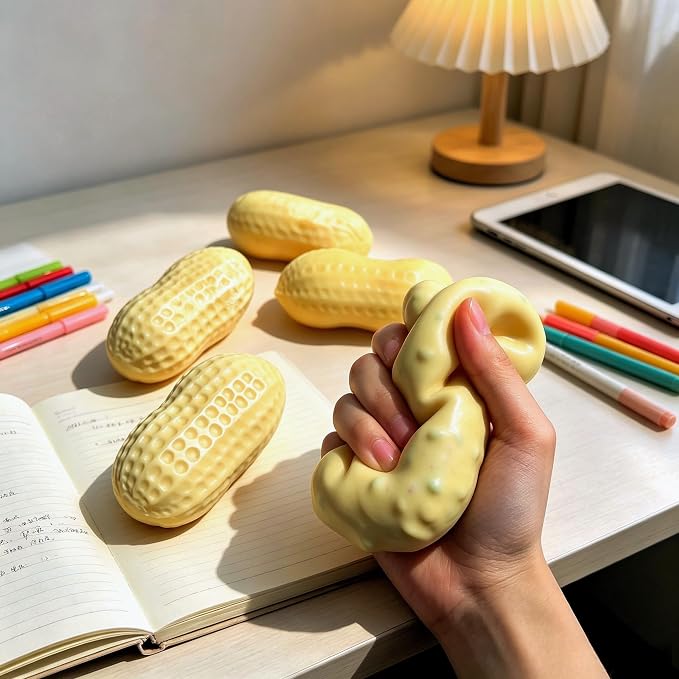 Crunchy Peanut Squishy Toys - Squeeze Fidget Toys for Stress Anxiety Relief Nirvana Guru