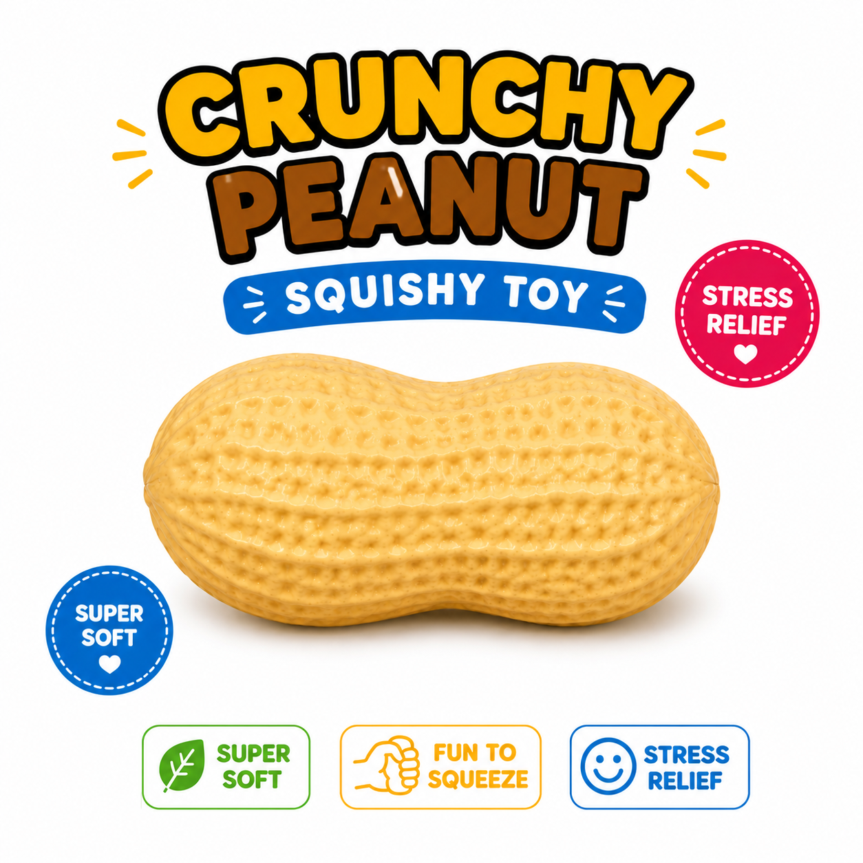 Squishy Toy Set - 4 Set Pack - Butter - Peanut & Cheese Block Soft Sensory Squeeze Toys for Kids and Adults Nirvana Guru