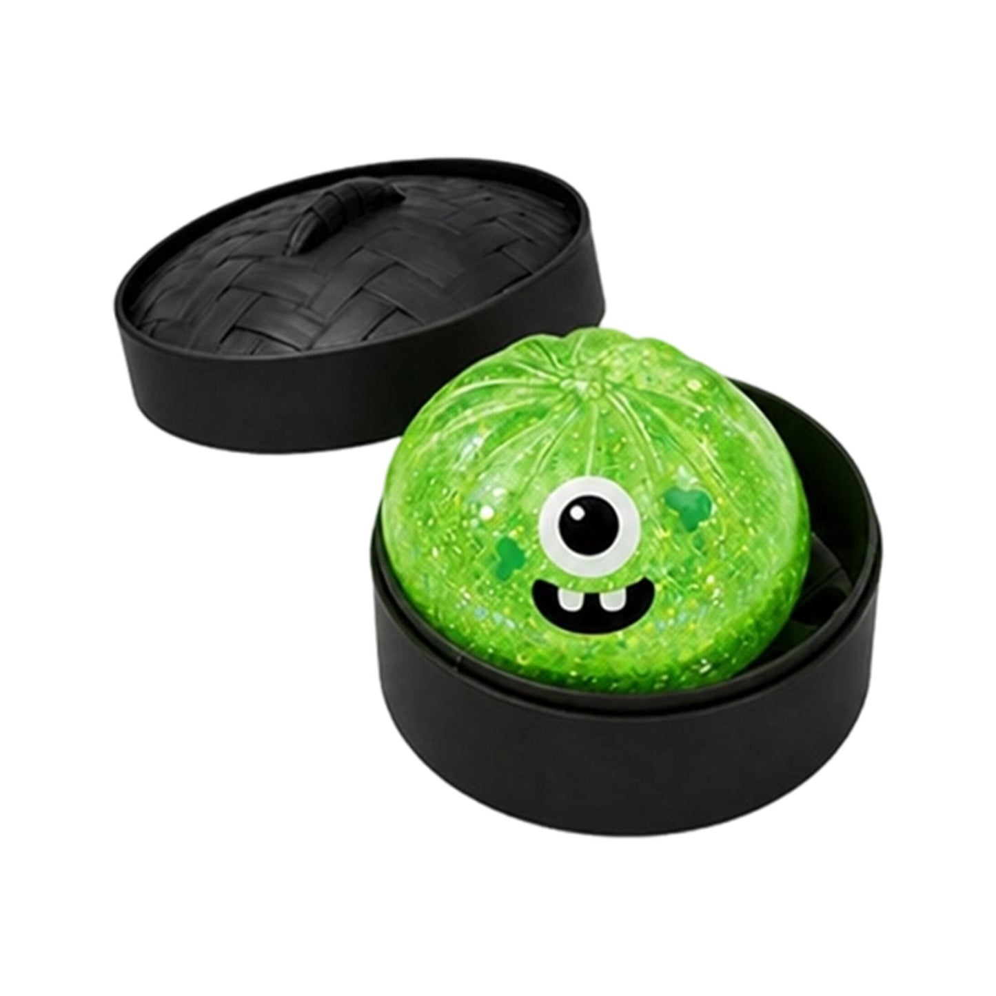 Halloween Ghost Dumpling Squishy - Silent Sensory Monster Squishies with Steamer Box - Stretchy Desk Toy for Kids Halloween Trick Or Treat Favors Black Nirvana Guru