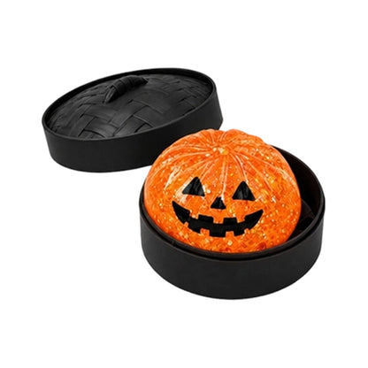 Halloween Ghost Dumpling Squishy - Silent Sensory Monster Squishies with Steamer Box - Stretchy Desk Toy for Kids Halloween Trick Or Treat Favors Black Nirvana Guru