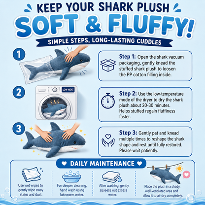 Shark Stuffed Animal Plush 11" Cute Shark Toy Plush Pillows Soft Cotton Sharks Plushies Ocean Sea Animal Doll Gifts for Boys Girls Kids Adults ( Navy Blue ） Nirvana Guru