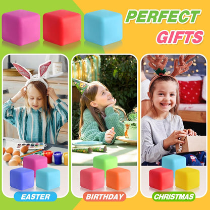 40 Pack Slow Rising Stress Cube Fidget Toys - Squishy Balls Sensory Fidget Toys for Kids Adults - Square Shape Fidgets for Classroom - Party Favors Pull Stretch Squishy Toy Classroom Prize Box Toys nirvanaguru