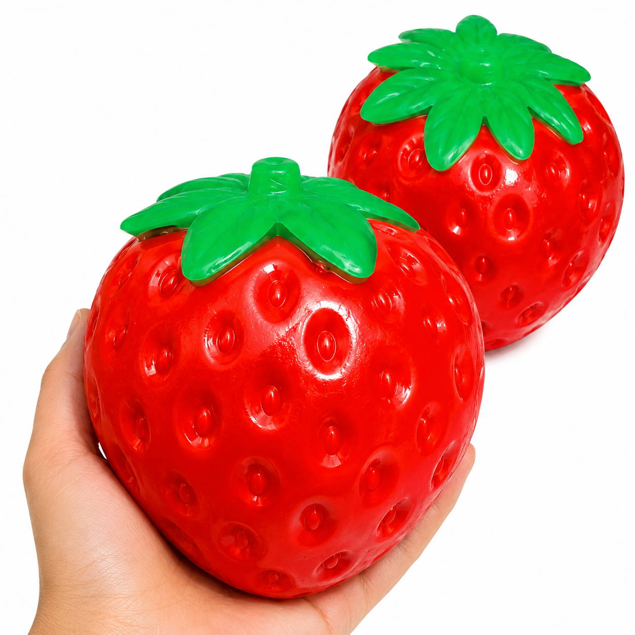 Strawberry Squishy, Strawberry Squishy Sensory Fidget Giant Jumbo Big Slow Rising Stress Ball Squeeze Toy Fruit Realistic for Relief, Adults Kids Gifts Party Favor Nirvana Guru