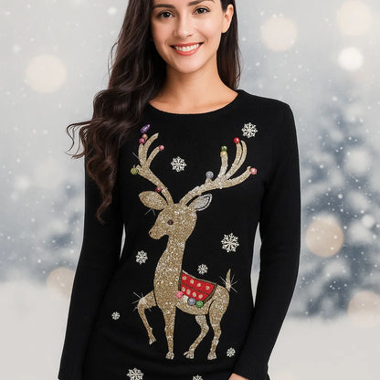 v28 Varied Ugly Christmas Sweater for Women Funny Reindeer Knit Sweaters Dress nirvanaguru