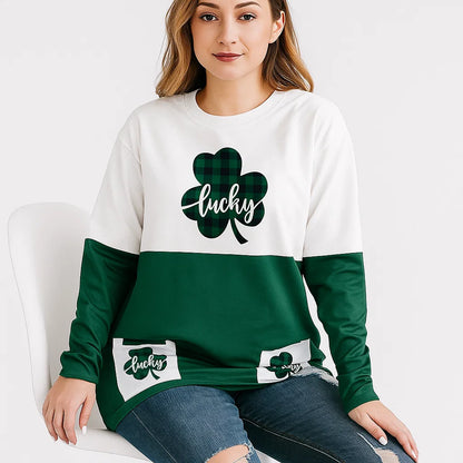 MOUSYA Women Dress Shirt Christmas Long Sleeve Tops Santa Printed Pullover Loose Plus Size T-Shirt Blouse with Pockets nirvanaguru