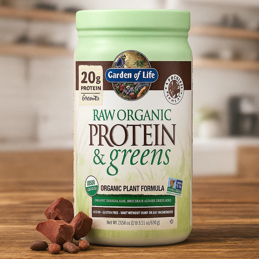 Garden of Life Raw Organic Protein & Greens - Vanilla - Vegan Protein Powder for Women and Men, Plant Protein, Pea Protein, Greens & Probiotics - Dairy Free, Gluten Free Low Carb Shake, 20 Servings Nirvana Guru